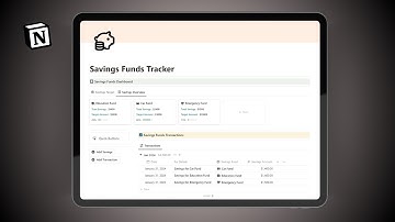 Notion Savings Funds Tracker | How to create a savings funds tracker in @Notion in 2024