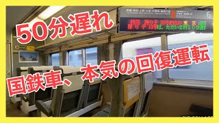 【爆音モーター音】185系特急踊り子号が少しでも回復しようと、最高のパワーを出して走行しました。【ATOS放送、車内放送、側面展望】