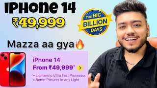 iPhone 14 at ₹49,999? 14 Plus ₹59,999 in Flipkart big billion days 2023?