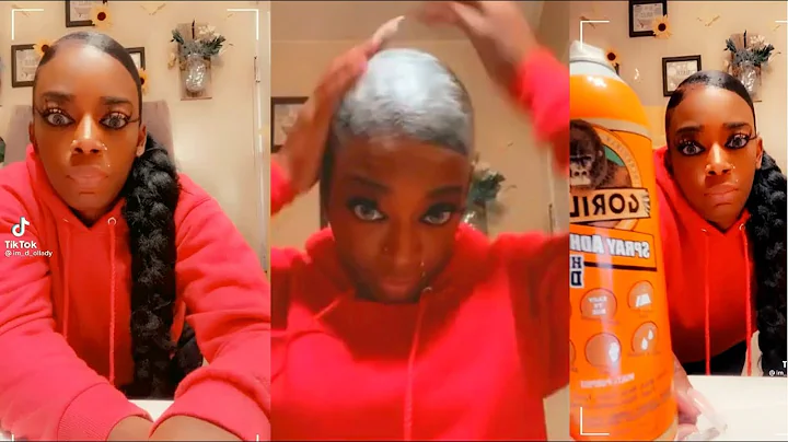 WOMAN GLUES DOWN HAIR WITH GORILLA GLUE SPRAY INSTEAD OF GOT2B (TIK TOK)
