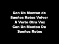 Sueños Rotos La Quinta Estación Lyrics / Letra HD