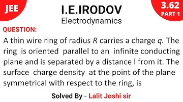 IE Irodov 3.62 | Part 1 | Solution by Lalit Joshi Sir