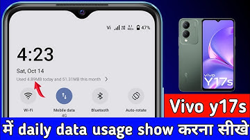 Vivo y17s daily data usage show setting | vivo y17s me data usage show kaise kare