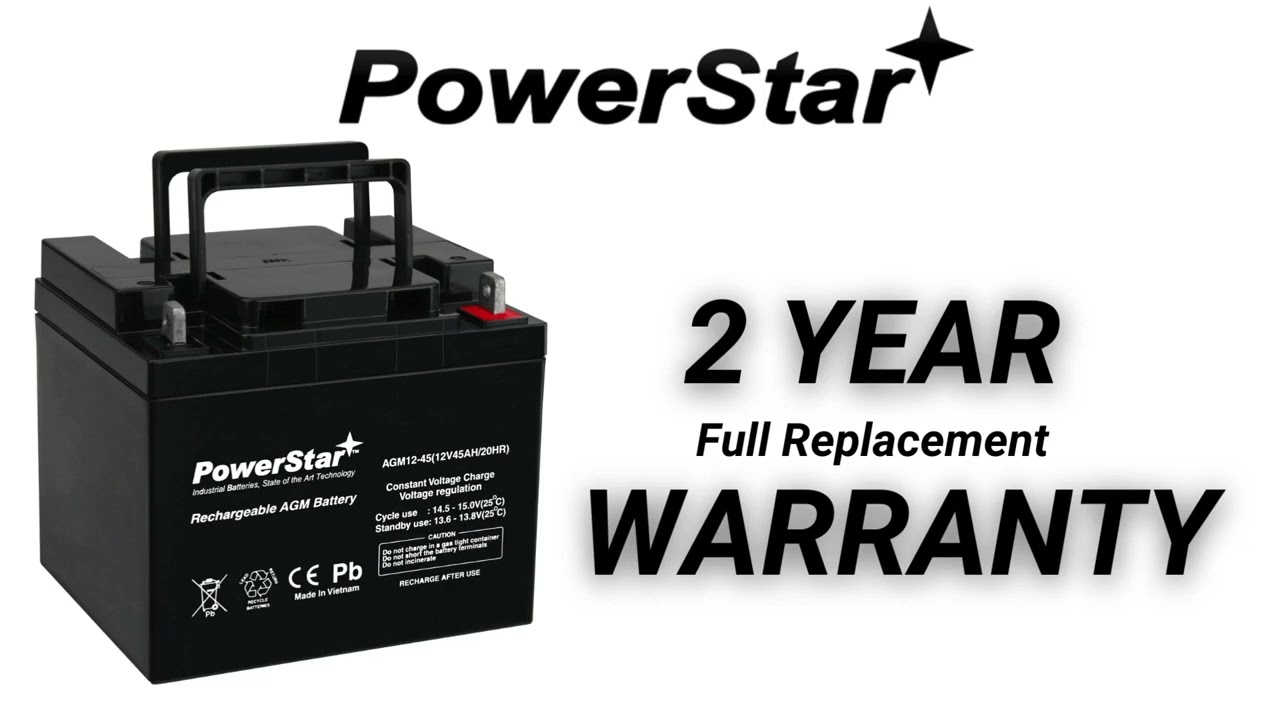 PowerStar 12 Volt 45 Ah UB12400 Sealed Lead AGM Battery for