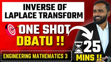 Inverse of Laplace Transform|Dbatu|One Shot |Engineering Mathematics |Pradeep Giri Sir