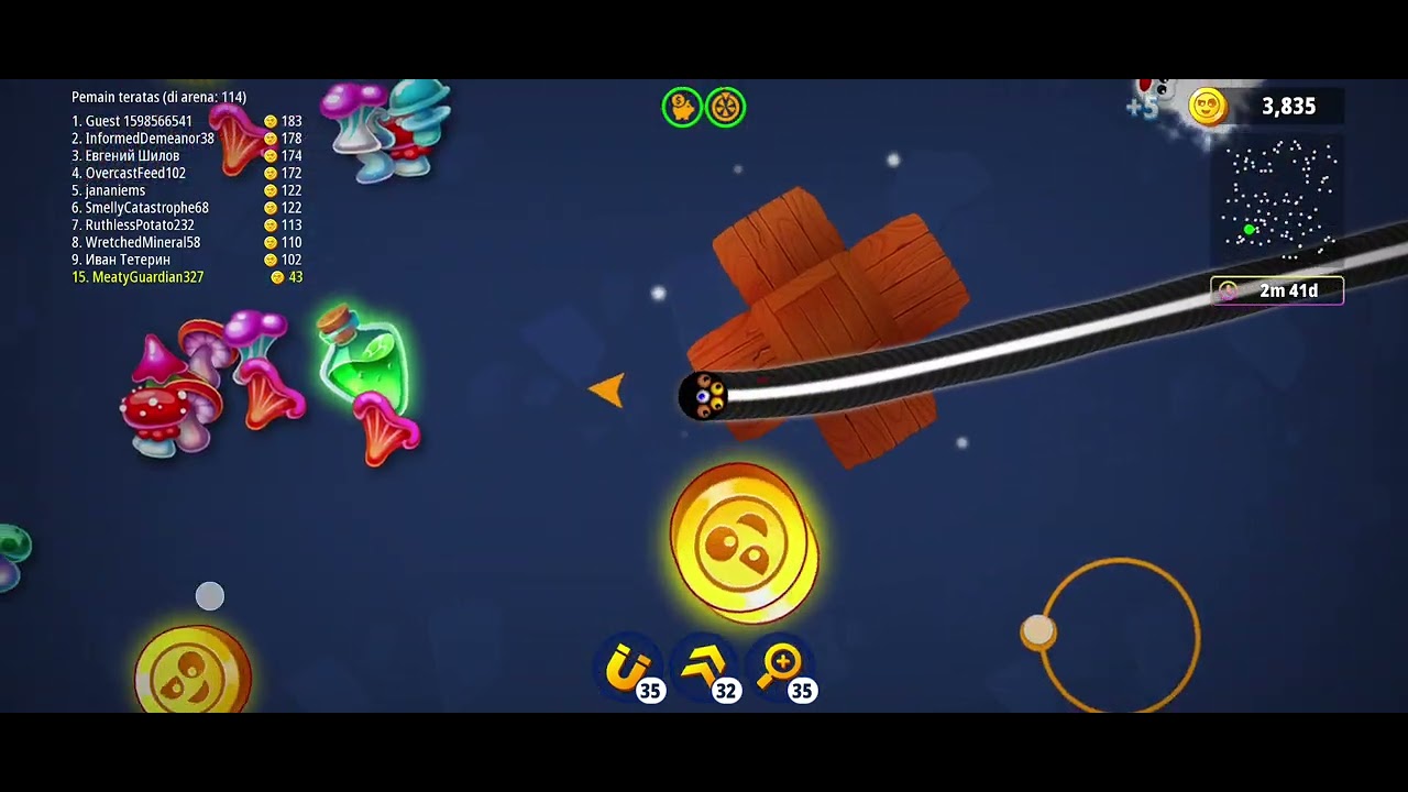 🐍 WORMSZONE. IO || GAMEPLAY || CACING ALASKA MONSTER ||