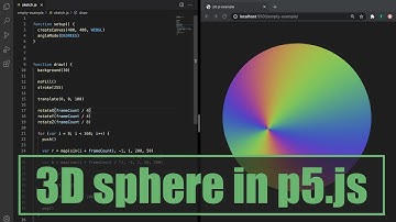 How to draw a colorful 3D sphere with circles in p5.js | Coding Project #3