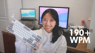 how i type REALLY fast (190+ WPM) screenshot 4