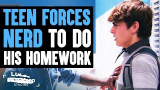 Kid forces nerd to do his homework ,dhar mann sunday!