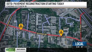 DOTD: Lane closures coming to Jefferson Highway
