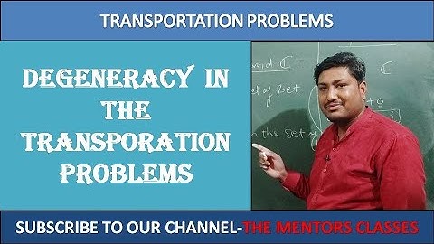 Degeneracy in Transportation problems | resolution of degeneracy in Transportation problems||