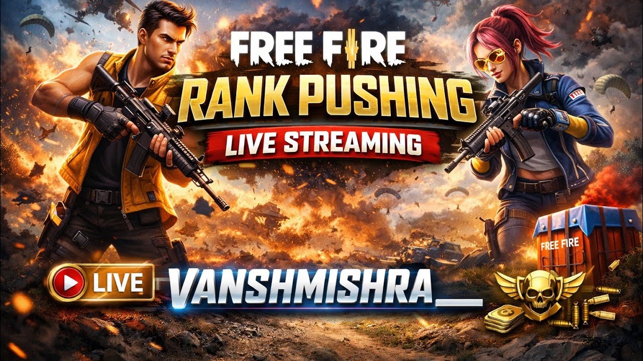 FREE FIRE LIVE BR AND CS RANK PUSHING LIVE STREAMING DAY #01 #freefire ...