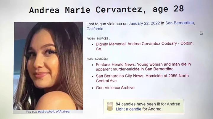 SAN BERNARDINO, CA JAN 22, 2022, ANDREA MARIE CERV...
