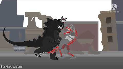 godzilla vs mechagodzilla stick nodes animation.