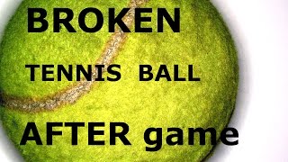 Used Tennis Ball under the Microscope - Broken after tennis game (Roger Federer Australia)