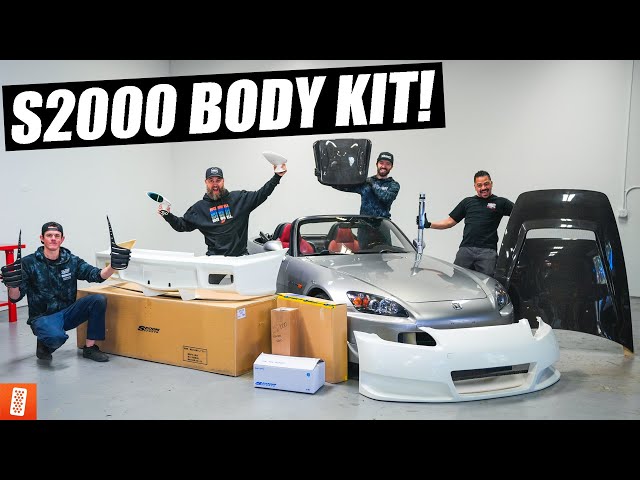 Building A Turbocharged Honda S2000 AP2 - Part 2 - Spoon Sports Body Kit Install! class=
