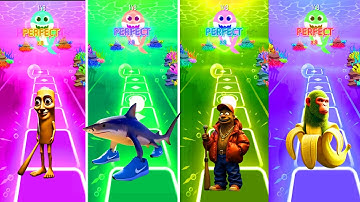 TUNG TUNG TUNG SAHUR vs TRALALERO TRALALA vs BRAINROT RAP vs CHIMPANZINI BANANINI TILES HOP BATTLE