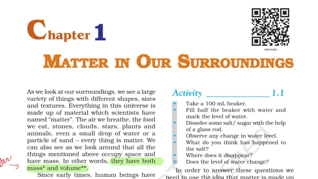 NCERT SCIENCE 9th | C-1 matter in our surroundings