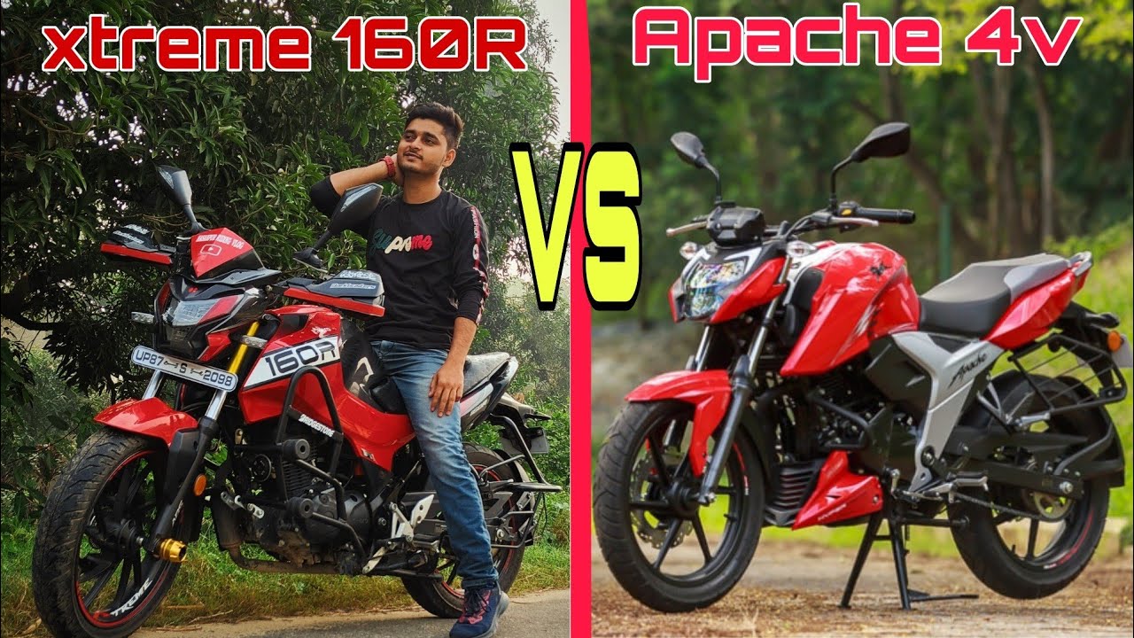 Hero Rtr Apache rtr 4v vs hero Xtreme 160R 2022 - YouTube