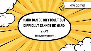 hard VS Difficult