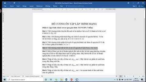 Lập Trình Mạng | Lập Trình Với Giao Thức TCP | Phần 1