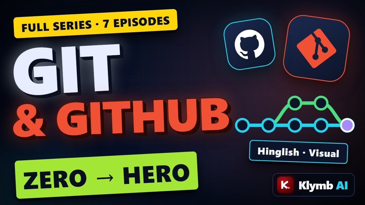 Git & GitHub: Zero to Hero | Complete Series in Hinglish (Visual, Step ...