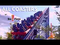 All Coasters at Six Flags New England + On-Ride POVs + Wicked Cyclone - Front Seat Media