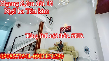Đẹp mê li! Ngang 5,5m dài 15m, SHR ! Gần khu công nghiệp tân kim, ngã ba tân kim đường quốc lộ 50