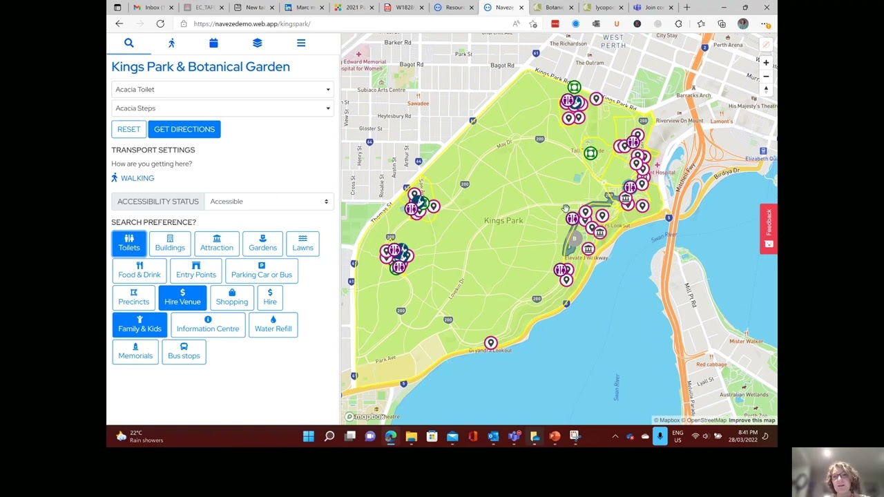 WA Botanic Gardens Parklands Digtal Wayfinding Map by naveze