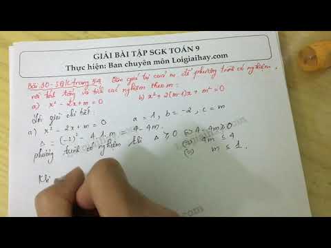Giải bài 30 trang 54 SGK toán 9 tập 2