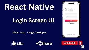 React Native Login  Screen UI Design || #2 React Native Tutorial