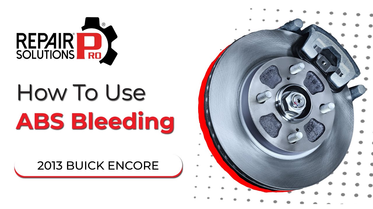 How to Use ABS Bleeding Function on SDS 2013 Buick Encore YouTube