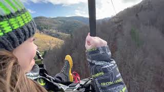Maxim & Dad 1St Time On A Zip Line