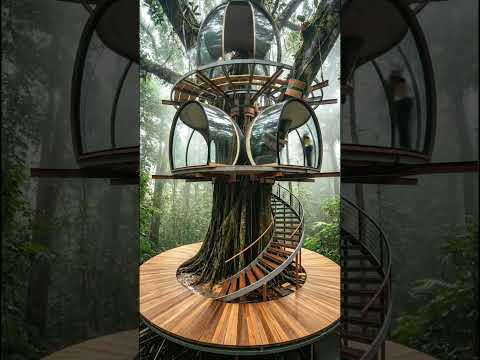 Abandoned Tree Turned Into Ultra Luxury Tree House😱 | Shocking Transformation #shorts #luxury