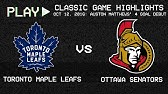 Nhl Highlights Senators Vs Maple Leafs Oct 6 2018 Youtube