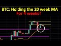 Bitcoin: Will the 20 week MA hold for the 4th week in a ...