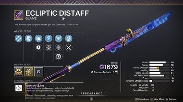 HOW TO GET ECLIPTIC DISTAFF - DESTINY 2