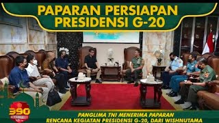 Panglima TNI Menerima Paparan Rencana Kegiatan Presidensi G20 dari Wishnutama