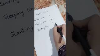 basic line /standing line/sleeping line/right slanting line/left slanting line/writing pattern#abc