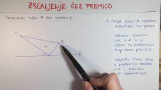Zrcaljenje čez premico