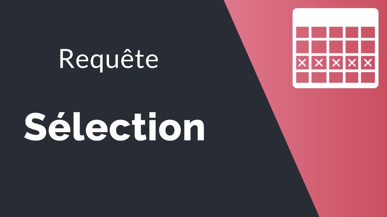 Access #5 : Requête de sélection, critères, tris, regroupement, champs calculés, requête paramétrée