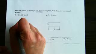 IM1:Module 6 Lesson 3 - Multiplying Binomials using an Area Model Aaim34e2 Multiplying Binomials Using Area Model