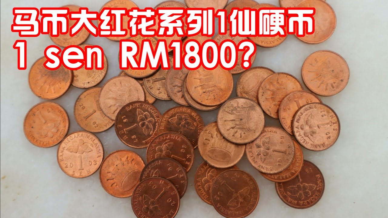马来西亚大红花系列1仙硬币卖RM1800? 我承认这全都是我的错！ Malaysia Bunga Raya Series 1 sen worth  RM1800?