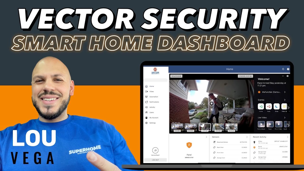 Vector Home Security Smart Home Dashboard [Web Demo] - YouTube