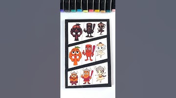 Italian Brainrot Simple vs Vikings vs Horror zombies cardboard craft #art #satisfyingvideo