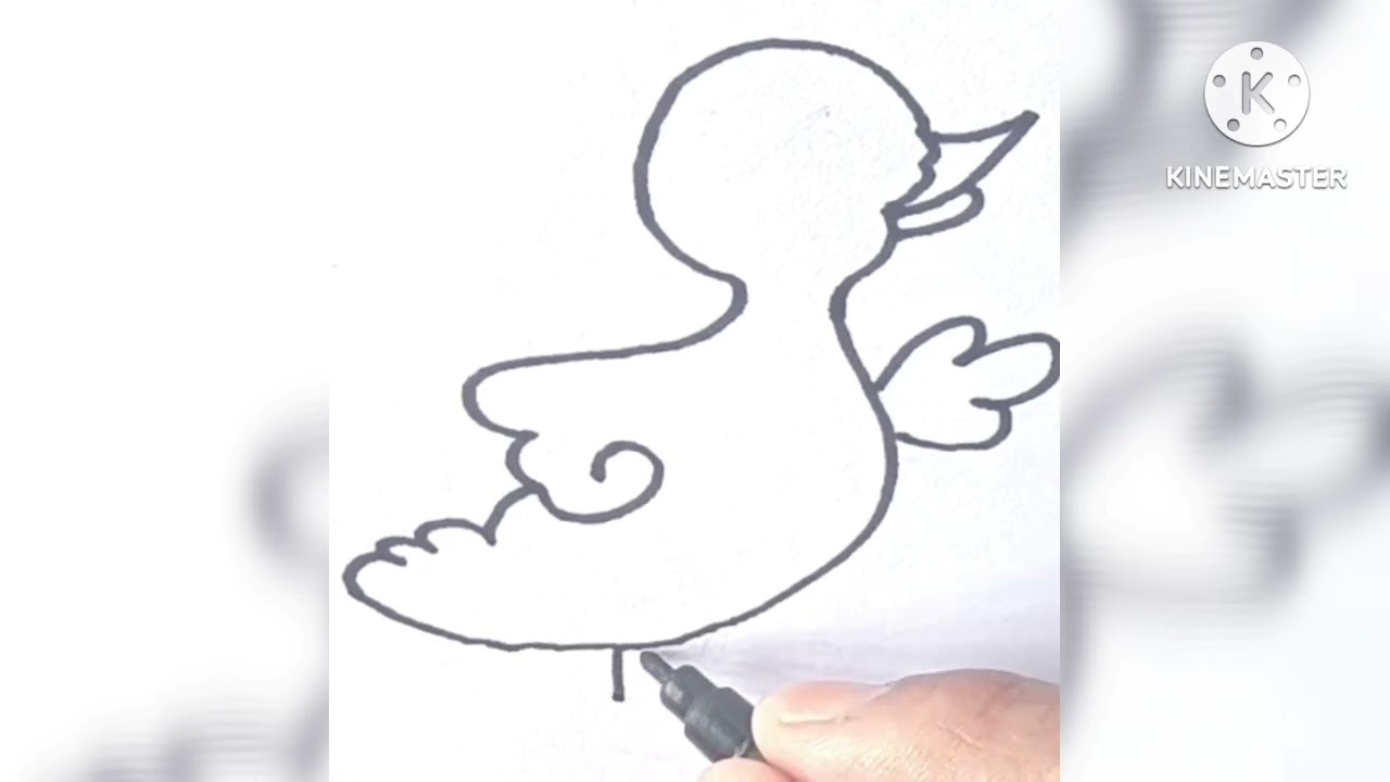 Duck /baby duck /duckling /duck drawing for kids /easy drawing for kids/easy duck drawing 