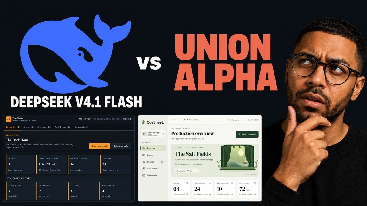 Union Alpha vs DeepSeek V4.1 Flash: 5 Apps in Codex