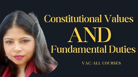 DU: Constitutional values and fundamental duties/VAC/First Semester/ ALL courses