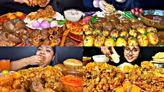 Asmr Eating Spicy Chicken Curry, Egg Curry, Mutton Curry | Best Indian Food Mukbang |foodie India|