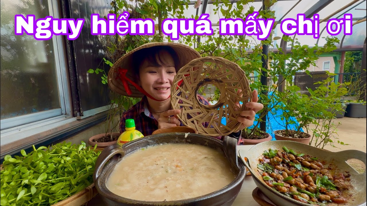 Em nấu cháo rau đắng thịt kho quẹt sự cố xảy ra không hay biết